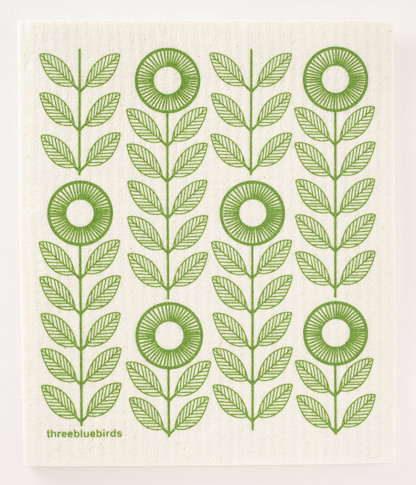Swedish Dishcloth | Green Sunflowers
