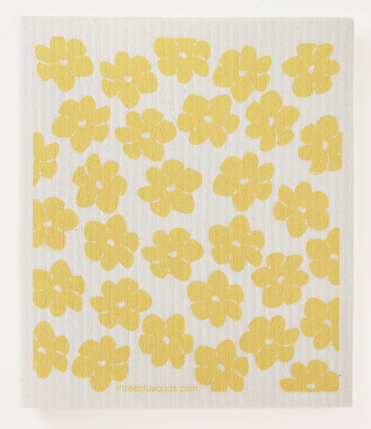 Swedish Dishcloth | Yellow Poppies