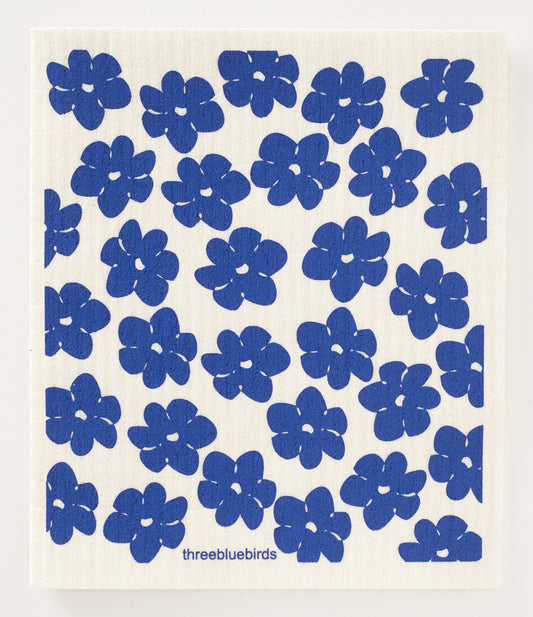 Swedish Dishcloth | Blue Poppies
