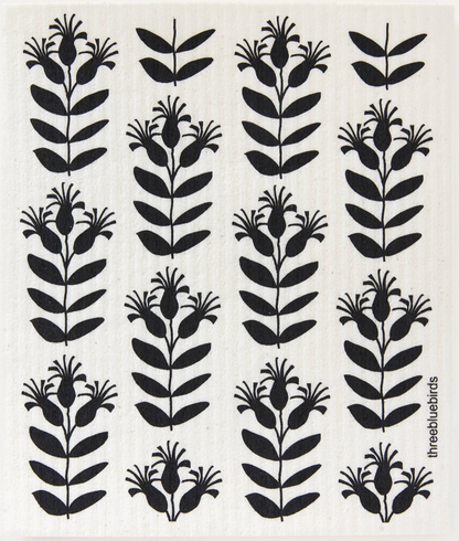 Swedish Dishcloth | Black Buds