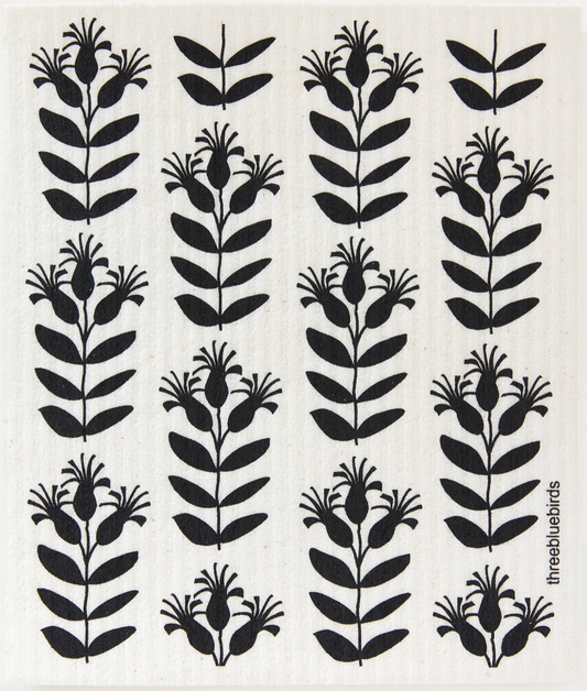 Swedish Dishcloth | Black Buds