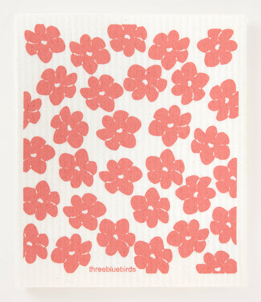 Swedish Dishcloth | Coral Poppies